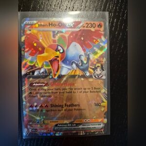 Pokemon Ethan's Ho-Oh ex Holographic Red Yellow Card